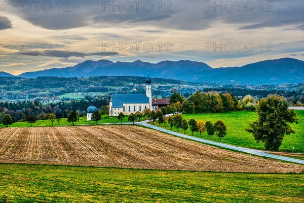 Biew of Bavaria autumn countryside rural scene