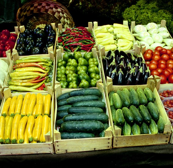 Vegetables at the market