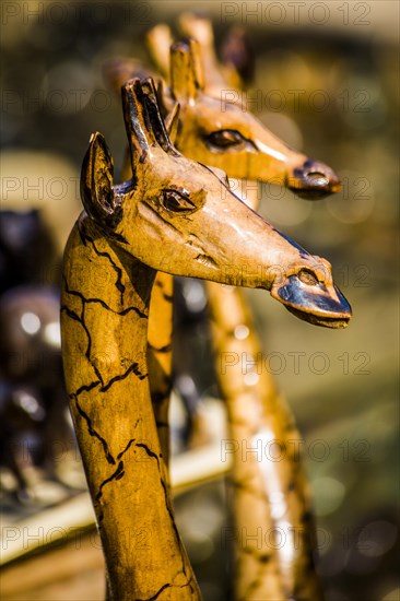 Wooden Giraffe Figurine