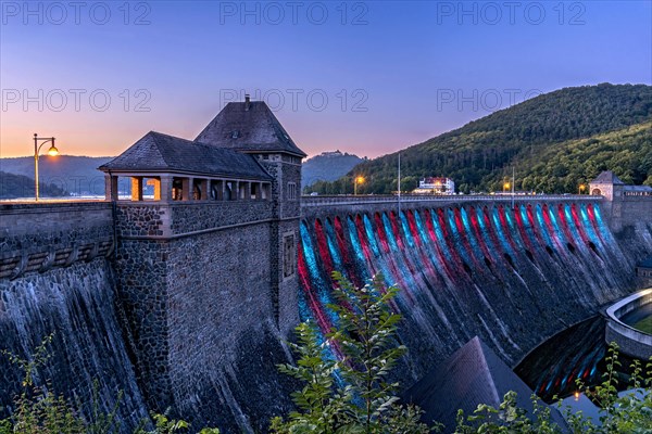 Dam in evening light