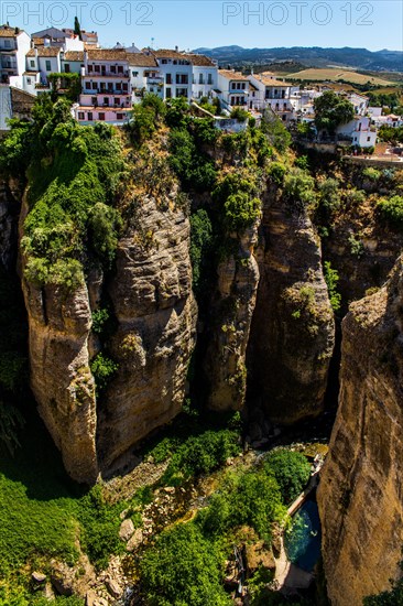 El Tajo gorge carved deep into the rock by the Rio Guadalevin