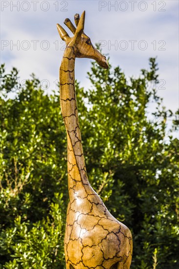 Wooden Giraffe Figurine