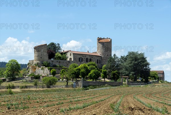 Lauriat castle. Beaumont. Haute Loire departement. Auvergne Rhone Alpes. France
