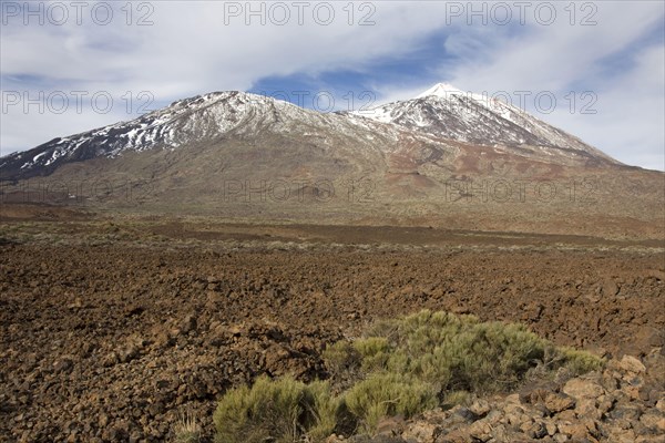 View of the dormant volcano landscape