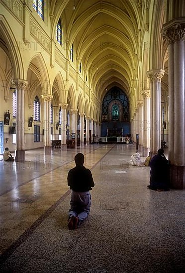 Interior of Vimalagiri Immaculate Heart of Mary Roman Catholic Latin Cathedral or Vimalagiri Cathedral in Kottayam