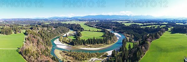 Aerial view of the Litzau Loop in fine weather