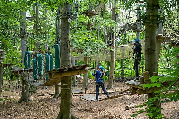 Climbing park with rope course at Telegrafenberg