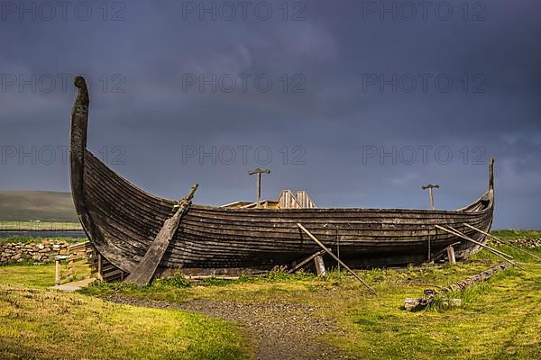 Reconstruction of a Viking longboat