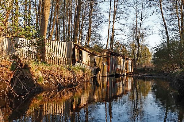 Dilapidated boat sheds