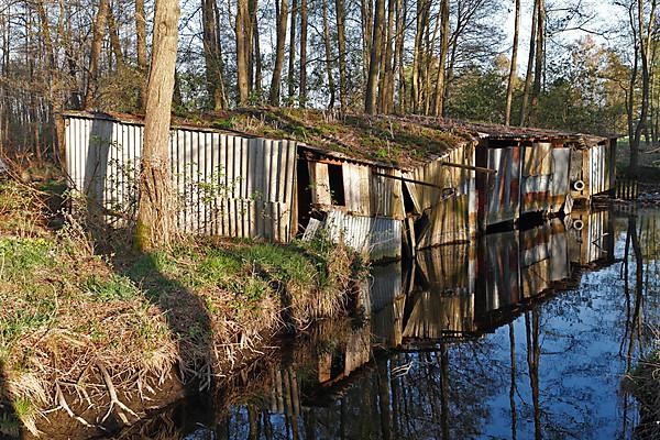 Dilapidated boat sheds