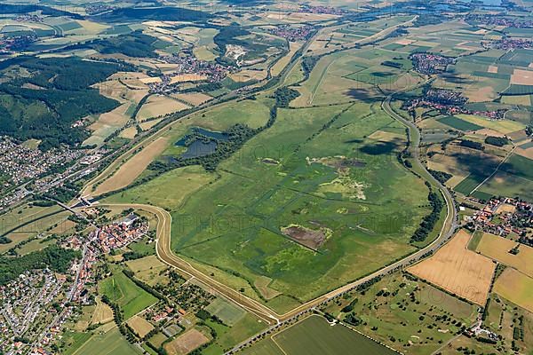 Aerial photograph Leineniederung Salzderhelden