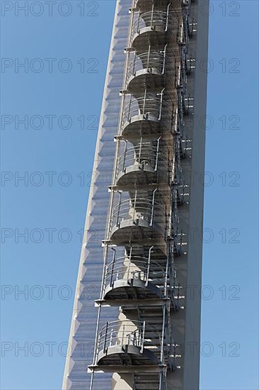 Steep outside staircase at the tower