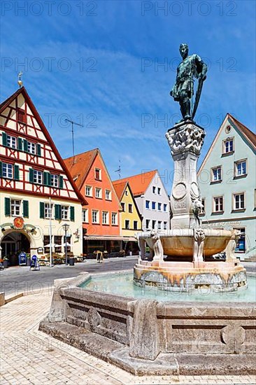 Emperor Ludwig Fountain with statue of Ludwig the Bavarian