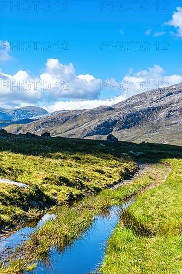 Mountains and Meadows over Lochan Havurn and Loch Eriboll