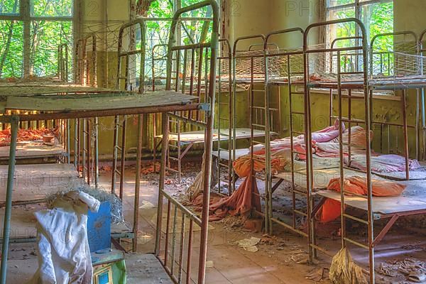 Dormitory with beds