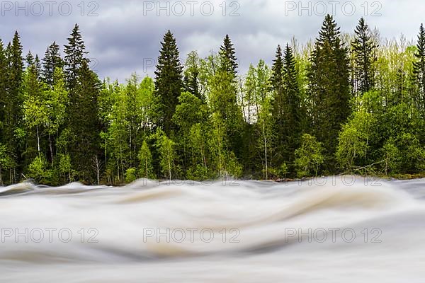 Waterfall Ristafallet near Are, Provinz Jaemtlands