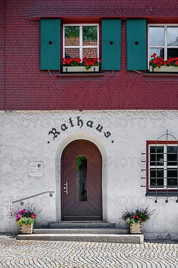 Gate and window at the town hall, Nesselwang