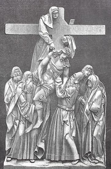 The Deposition of Christ from the Cross is the scene depicted in art from the accounts of the Gospels in which Joseph of Arimathea and Nicodemus remove Christ from the cross after his crucifixion, her...