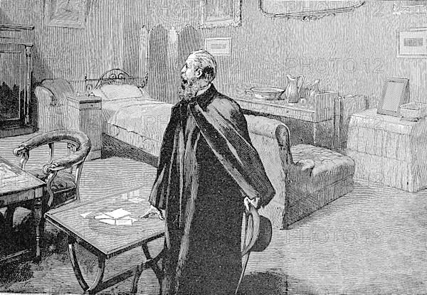 Emperor Frederick takes leave of the Villa Zirio in San Remo, 10 March 1888