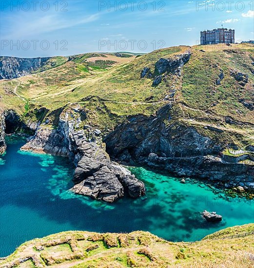 Tintagel Haven and Camelot Castle, North Cornwall