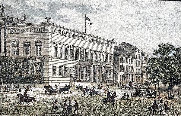 The Kaiserpalais in Berlin 1880, Germany