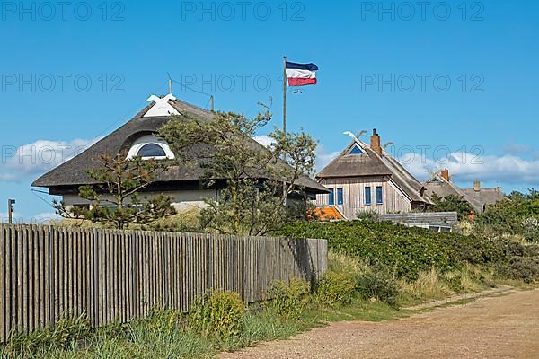 Thatched roof houses, Graswarder peninsula
