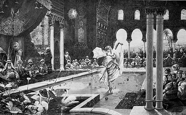 Drangentanz, belly dance in a Turkish harem