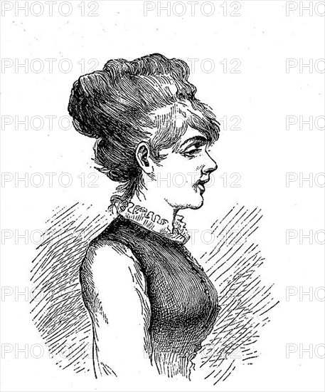 Woman, saleswoman in a shop according to her line of business