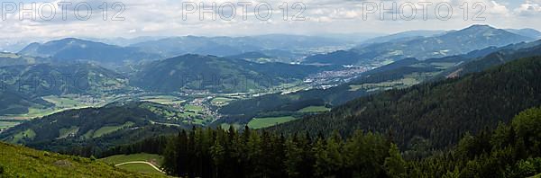View from the Mugel into the Muerztal, near Leoben