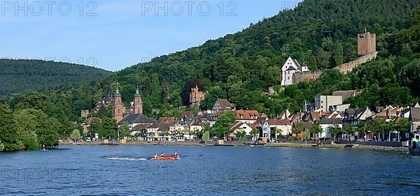 View of the town of Miltenberg with Main, Lower Franconia