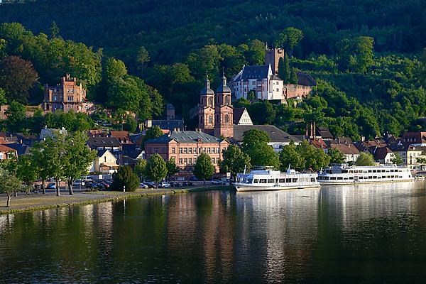 View of the town of Miltenberg with Main, Lower Franconia