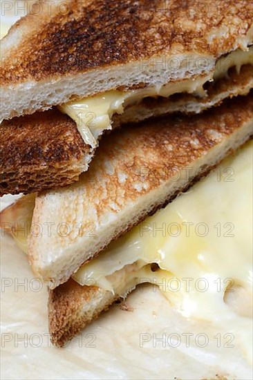 Melted processed cheese with toast, processed cheese