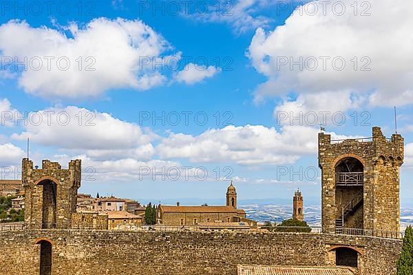 View of Montalcino, in the back the church of San Francesco