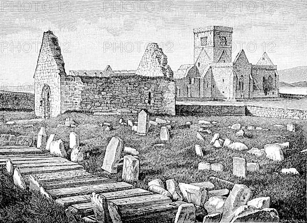 The royal tombs of the Anglo-Saxons and the ruins of the monastery founded by Columba in the second half of the sixth century on the Isle of Iona, a small island in the Inner Hebrides in Scotland. It ...