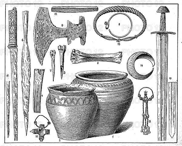 Weapons, jewellery and equipment