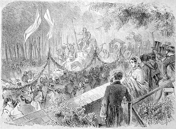 The parade of the thousandth locomotive, 21 August 1855