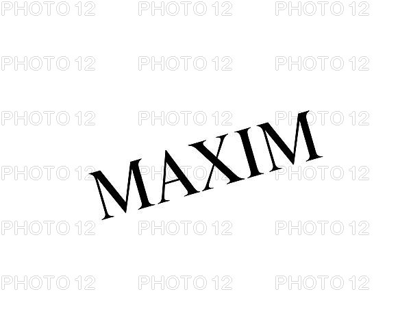 Maxim magazine, rotated logo