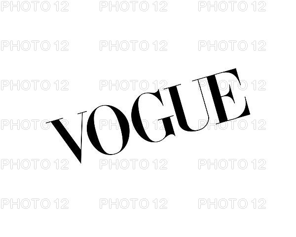 Vogue magazine, rotated logo