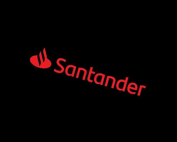 Santander Bank, rotated logo