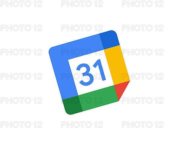 Google Calendar, rotated logo