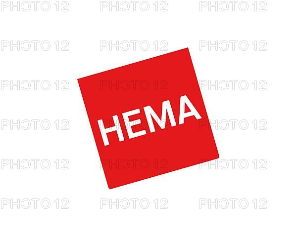 HEMA store, rotated logo