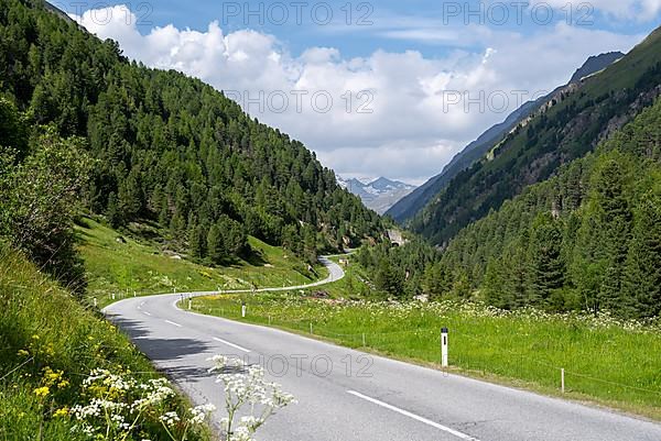 View into the Rofen Gorge in the rear Oetztal, Vent