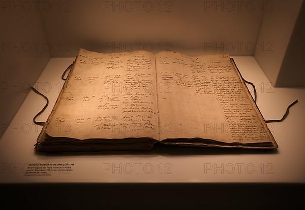 Marbach baptismal register with the entry of Friedrich Schiller's baptism, birthplace of Friedrich Schiller