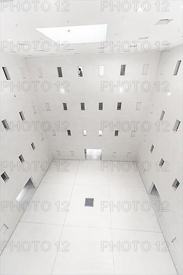 Students in the modern library, architecture
