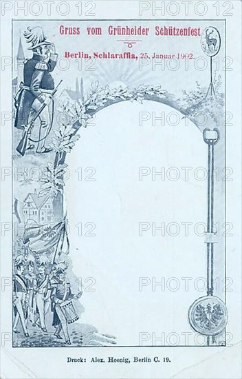 Gruenheide, greeting from the Schuetzenfest 1902