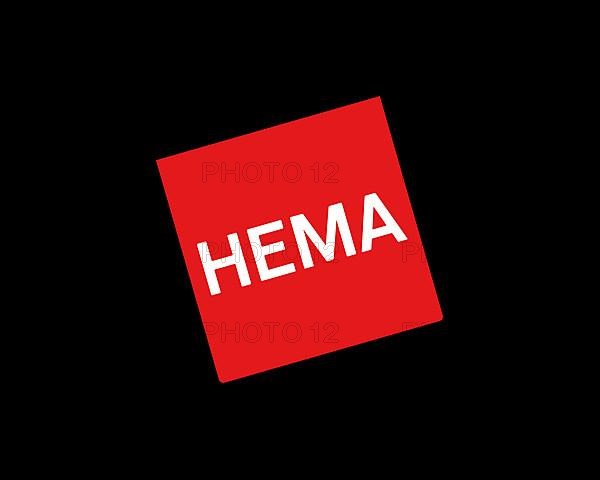 HEMA store, rotated logo