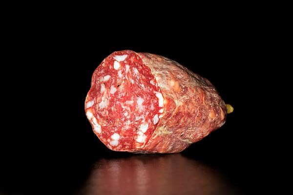Sliced Italian salami from Toscana