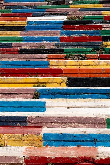 Colourful stairs in Mardin