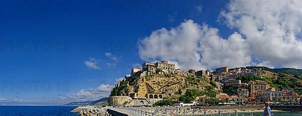 Town view of Pizzo with the medieval castle Murat