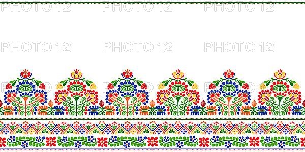 Hungarian vector embroidery pattern for borders